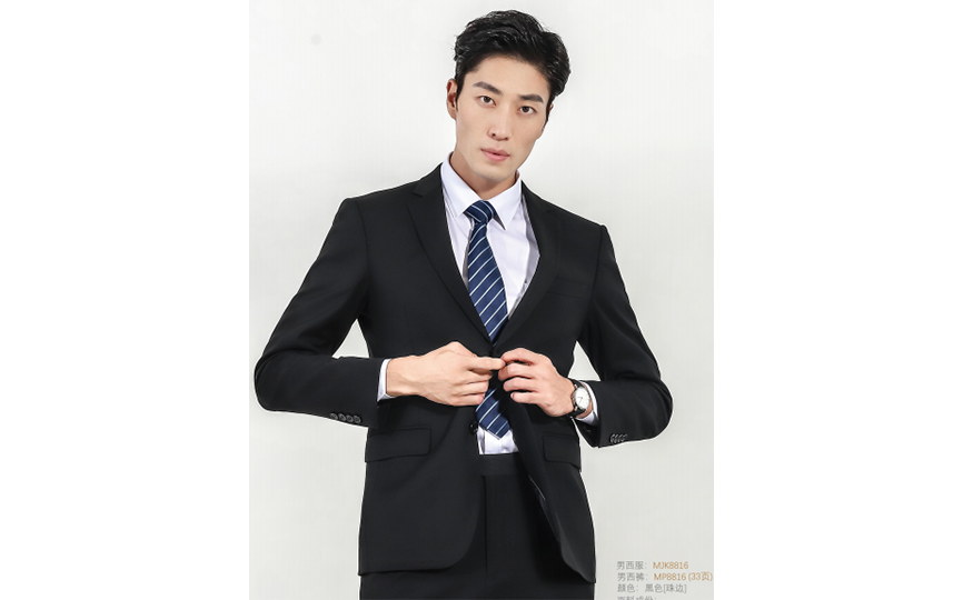 男西服（不开衩） 黑色  48A